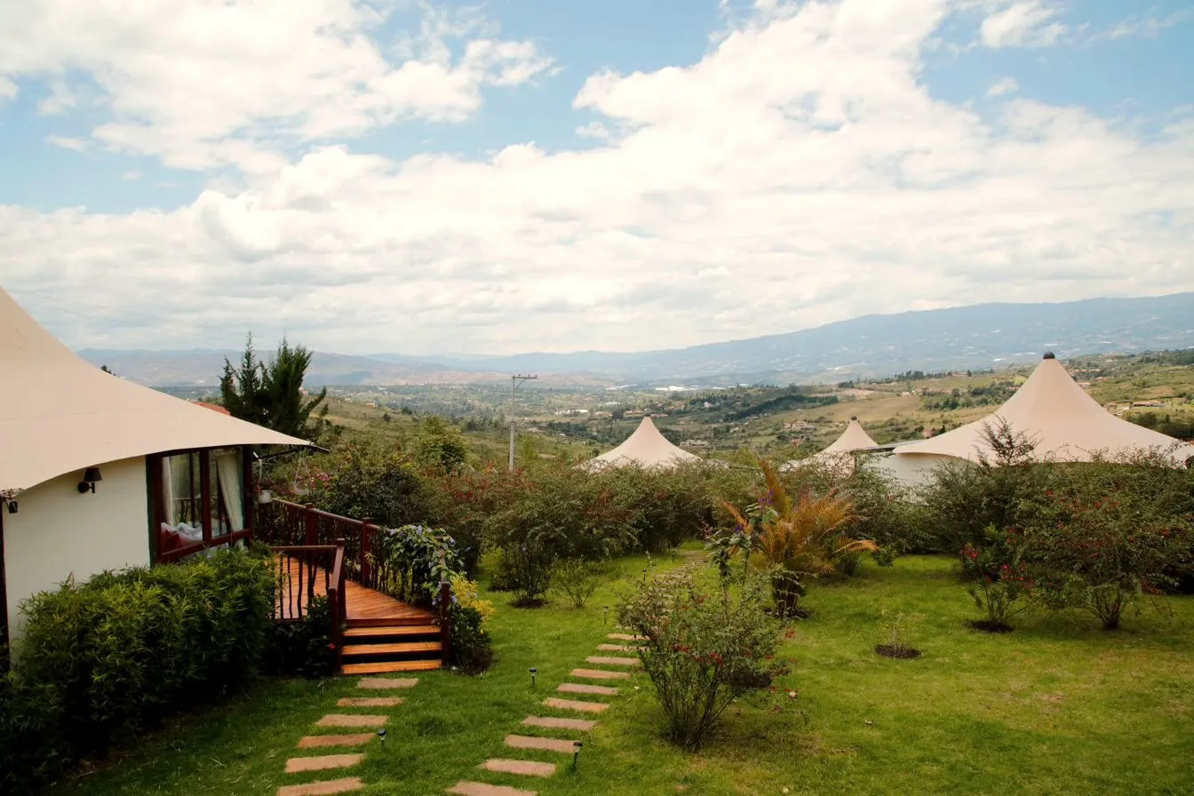 Villas de Hemma Genki con vista al valle de Villa de Leyva